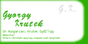 gyorgy krutek business card